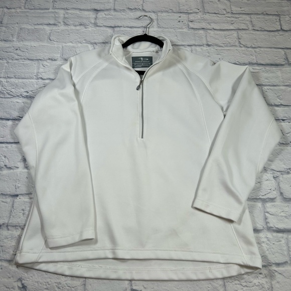 Paige & Tuttle Ladies White Quarter-Zip Pullover. Size Large - Picture 3 of 7